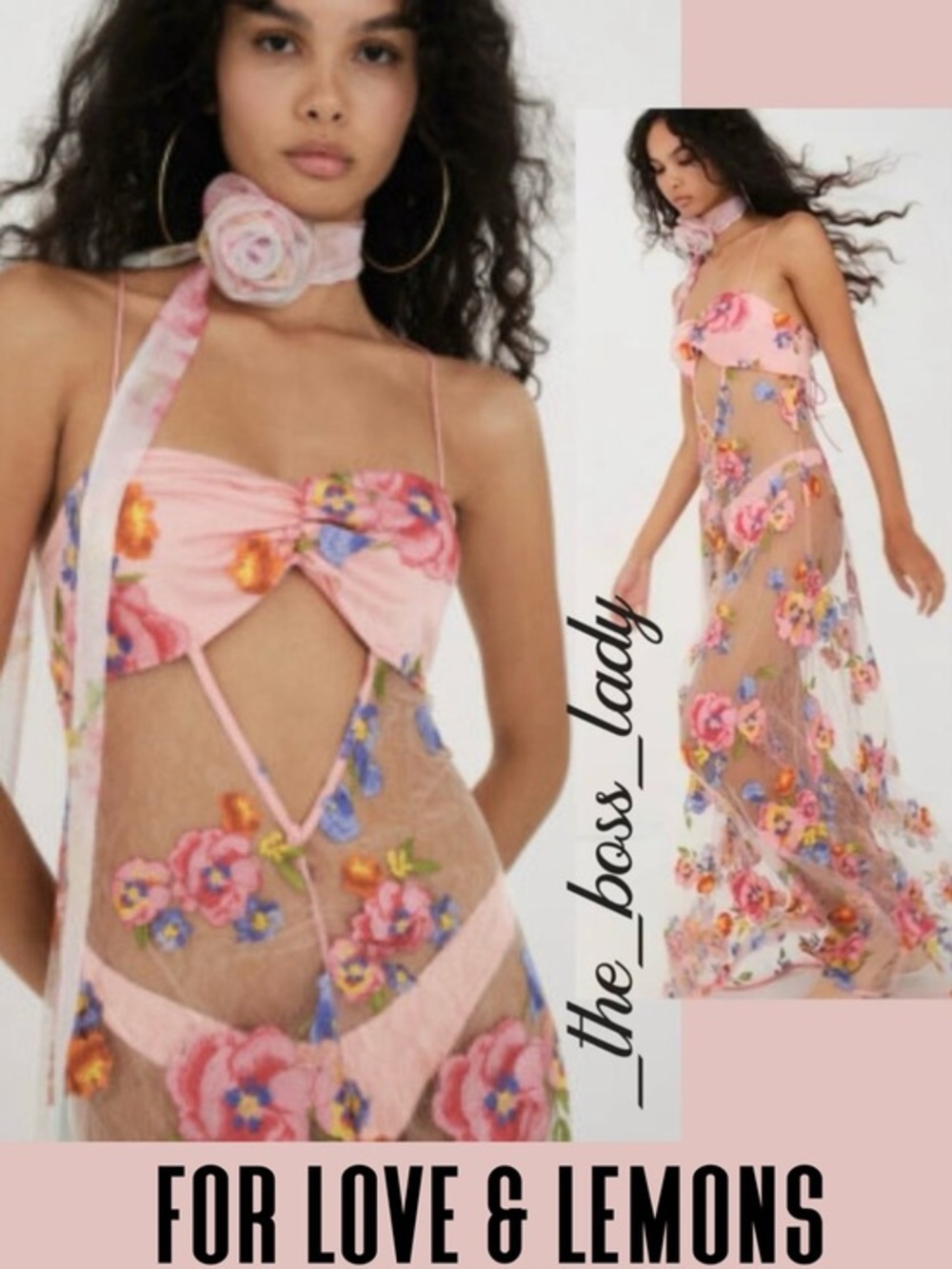 For Love and Lemons floral maxi dress